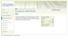 Tablet Screenshot of investor.enzon.com